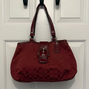 Coach Burgundy Shoulder Bag
